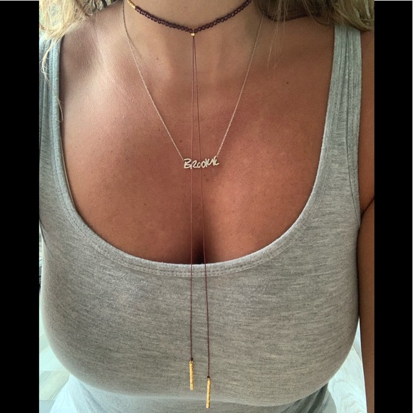 Gorjana Jewelry - Gorjana 18k Gold & Ruby Adjustable Choker